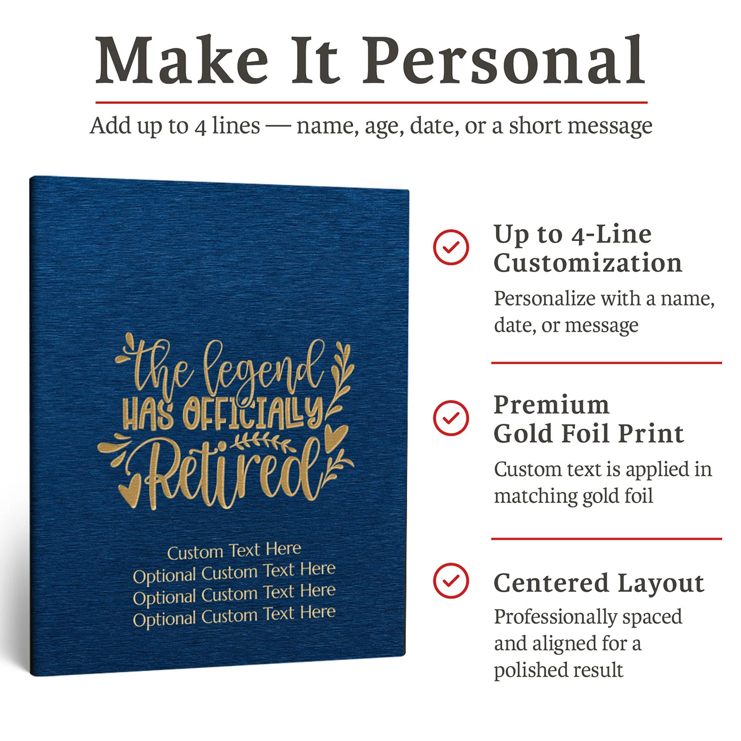 Retirement Guestbook (DARK BLUE)